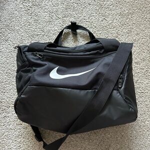 Nike Black and White Duffel Bag